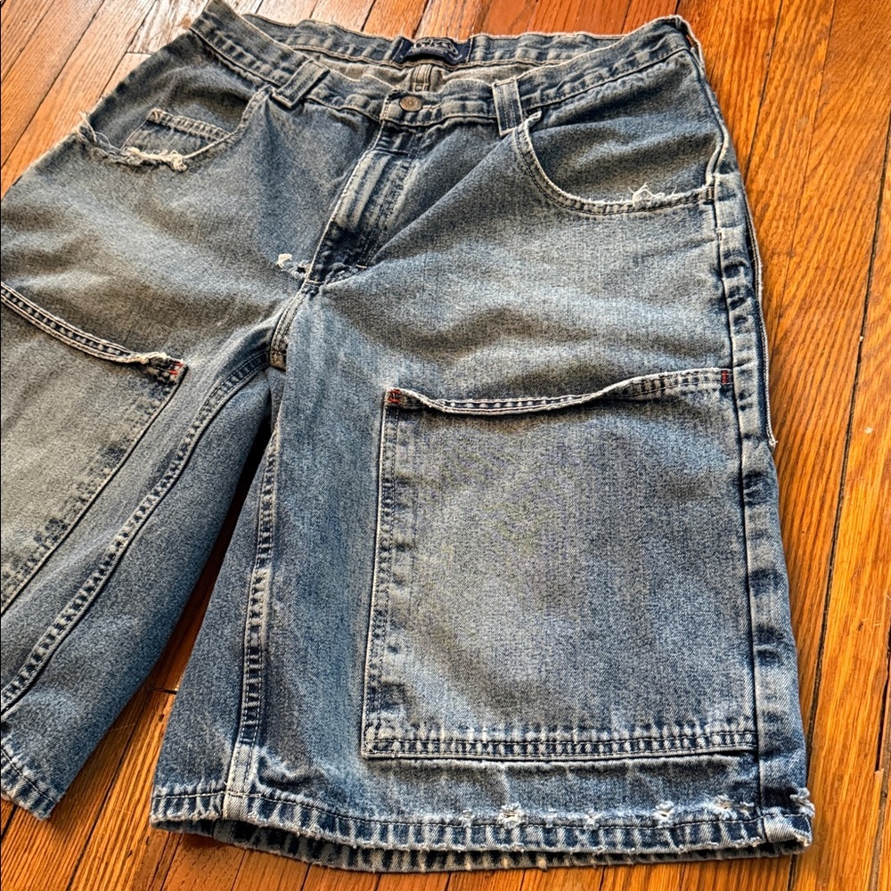 Y2K Lee Pipes BMX Vintage Jean Shorts - Picture 7 of 14